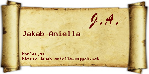 Jakab Aniella névjegykártya